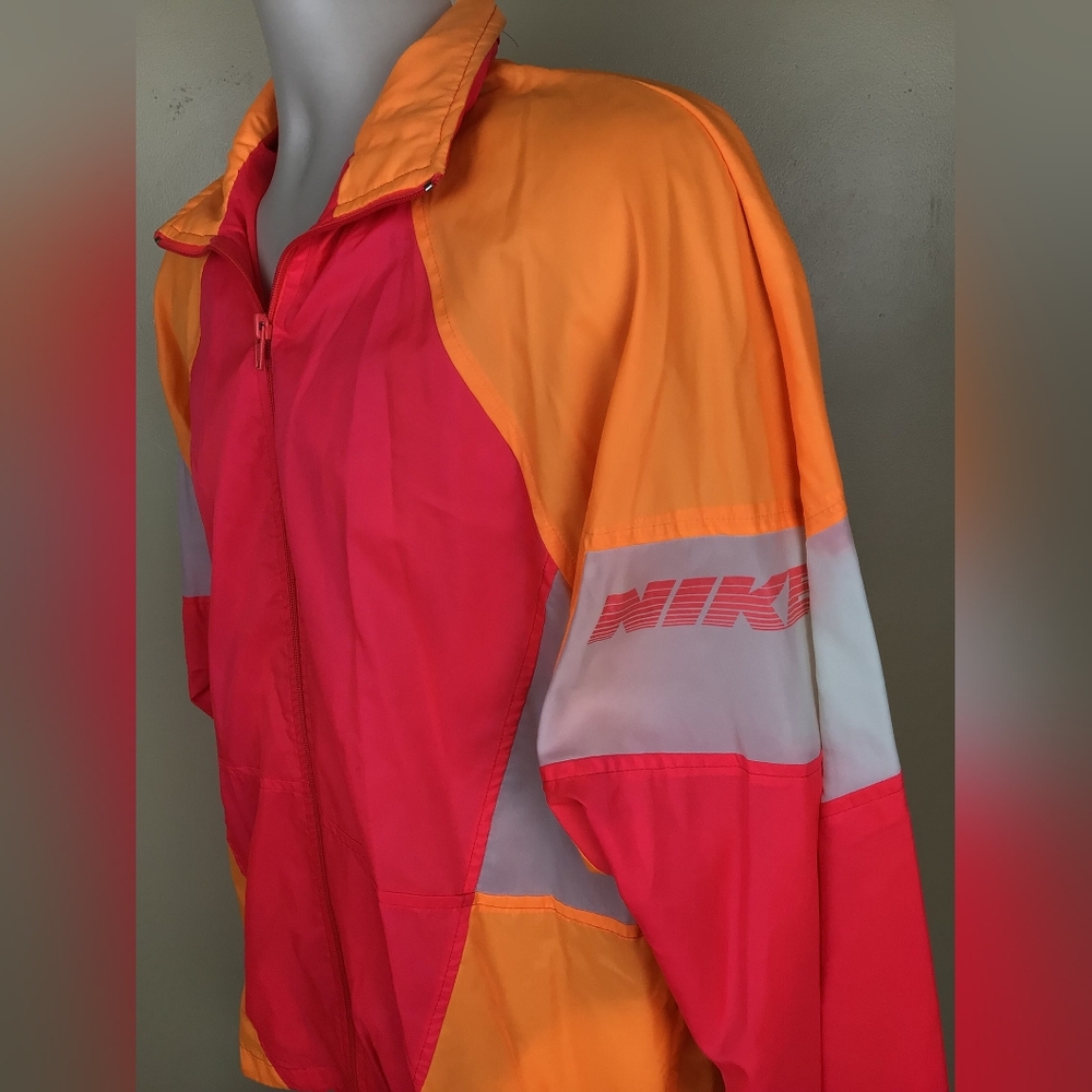 Nike Pink and Orange Windbreaker Jacket
